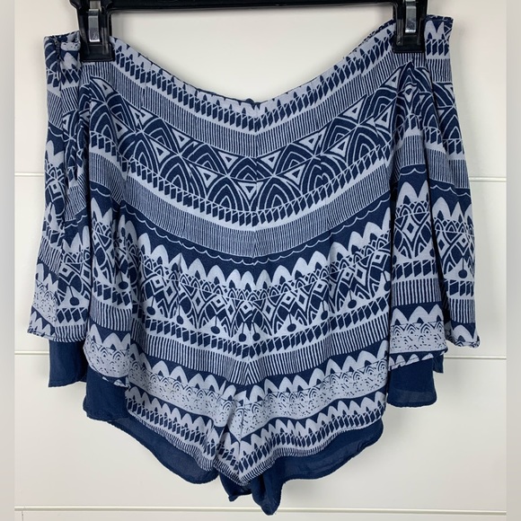 Free People Women’s Lost Temple High Rise Skort Shorts Navy Size 8 - Picture 6 of 13